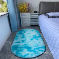 Oval bedside plush carpet